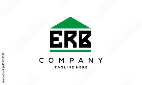 ERB three letter house for real estate logo design