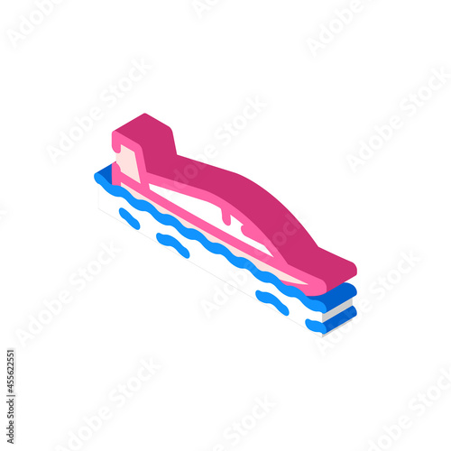 powerboating water sport isometric icon vector. powerboating water sport sign. isolated symbol illustration