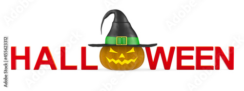 halloween pumpkin on white ...