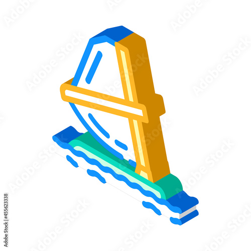 windsurfing water sport isometric icon vector. windsurfing water sport sign. isolated symbol illustration
