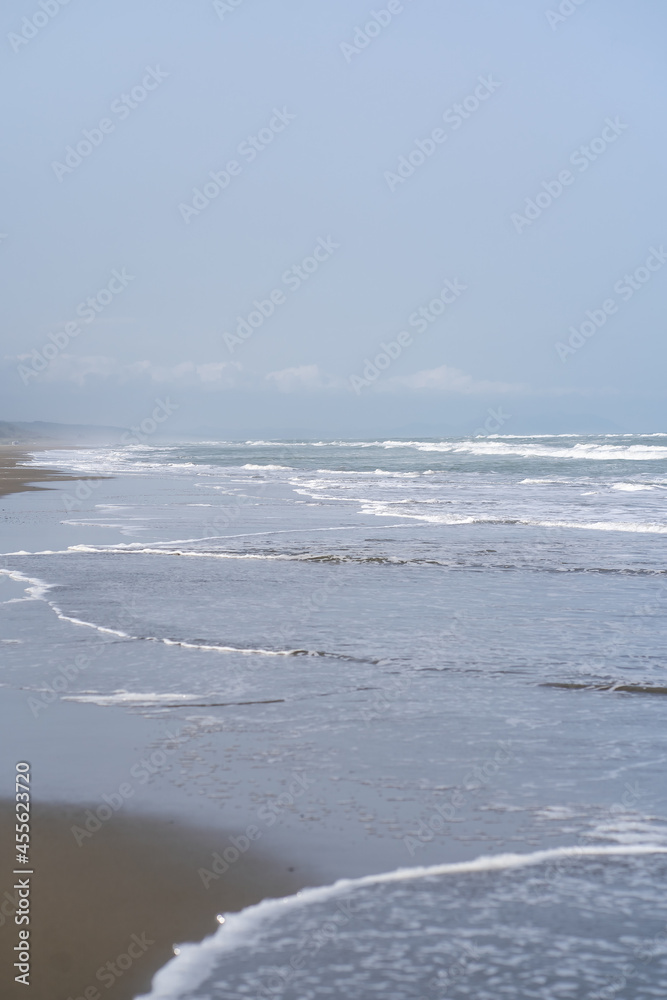 Seascape in blue tones. Beautiful sea background.