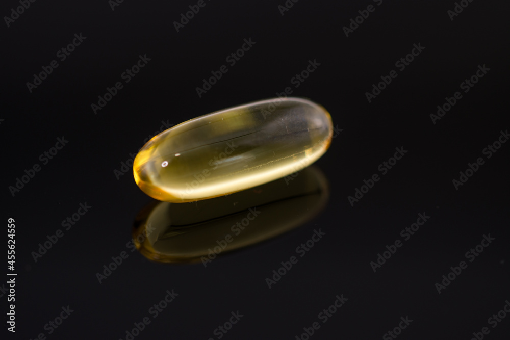 Fish oil in capsules ,transparent gelatine pills Fish oil in capsules ,transparent gelatine pills