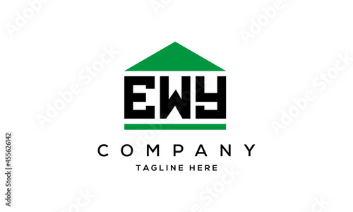 EXY three letter house for real estate logo design