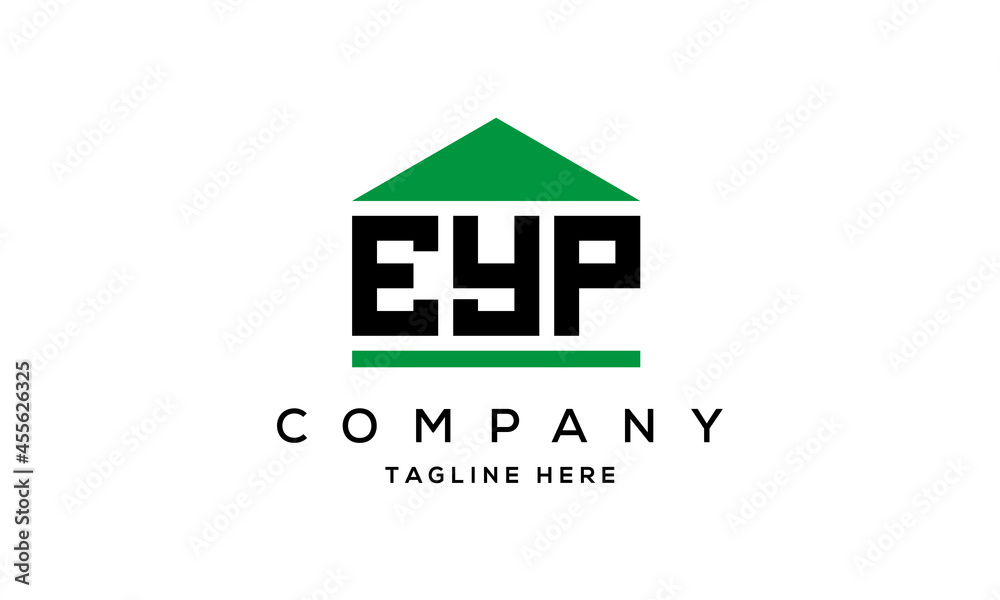 EYP three letter house for real estate logo design EYP three letter house for real estate logo design