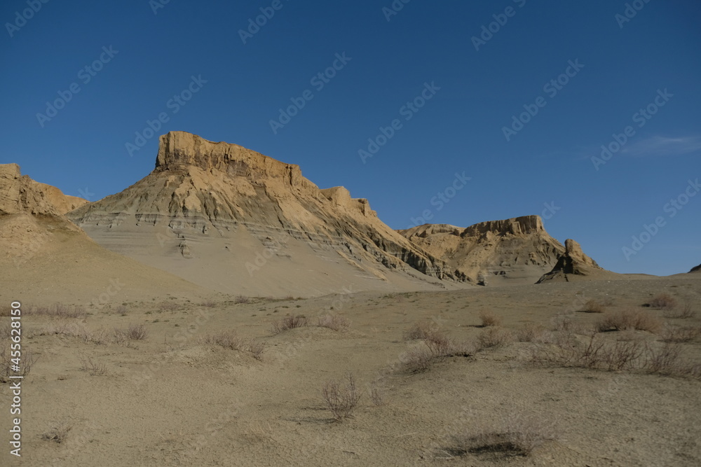 A deserted sandy area near the Aral Sea