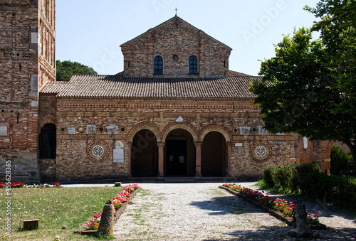 The Pomposa Abbey (Abbazia di Pomposa) located in Codigoro, Ferrara. The Pomposa Abbey is one of the most important medieval Abbey in northern Italy. photo