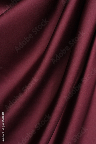 Draped vinous silk fabric background