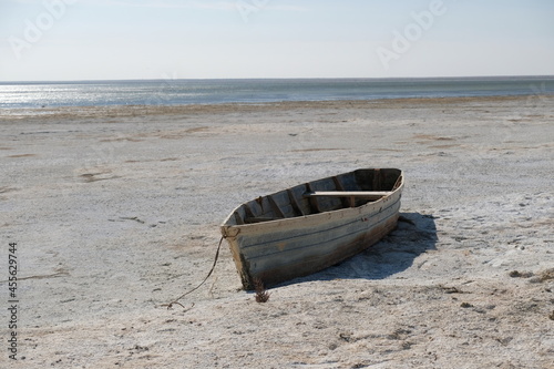 Abandoned boats on the territory of the drying up Aral Sea
