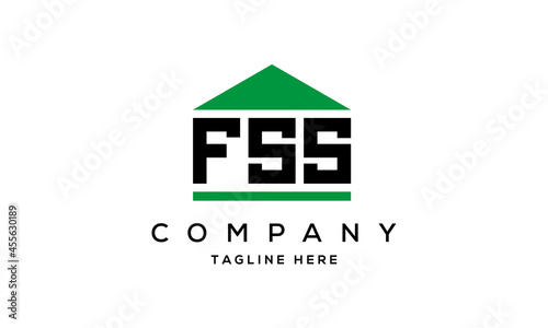 FSS three letter house for real estate logo design photo