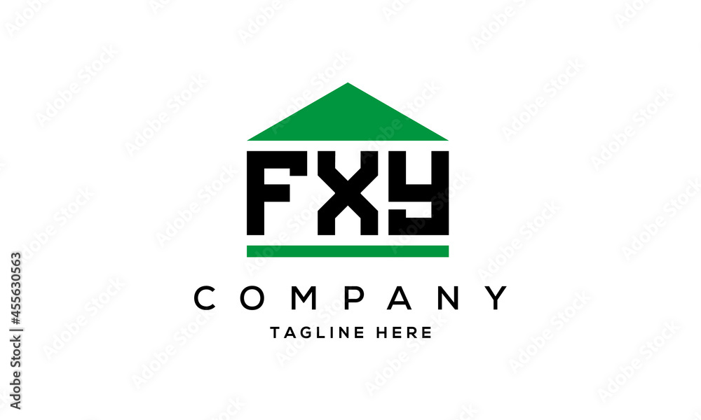 FXY three letter house for real estate logo design FXY three letter house for real estate logo design