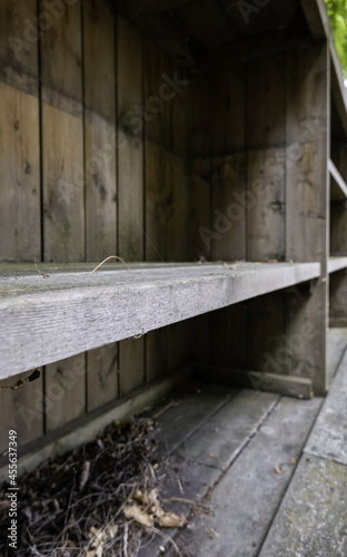 Old wooden shelves © esebene
