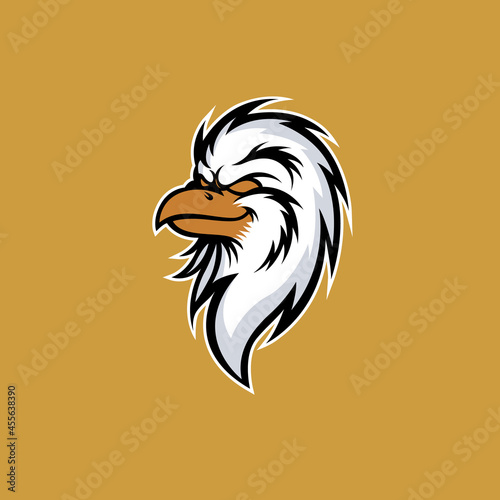 Eagle head esport logo, this image is suitable for an esport team logo or for an adventure community in the wild and expeditions