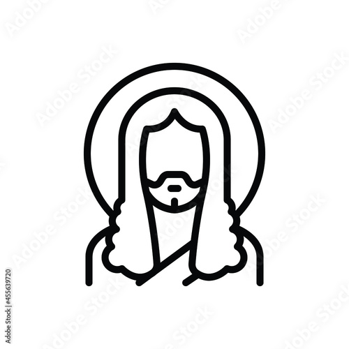 Black line icon for prophet