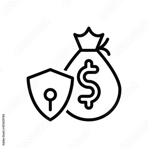 Black line icon for retain