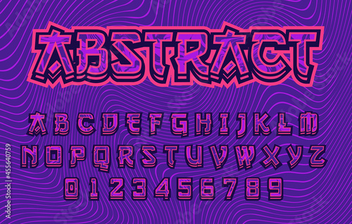 Japanese font with modern fluid abstract style concept use for brand label and logotype sticker.