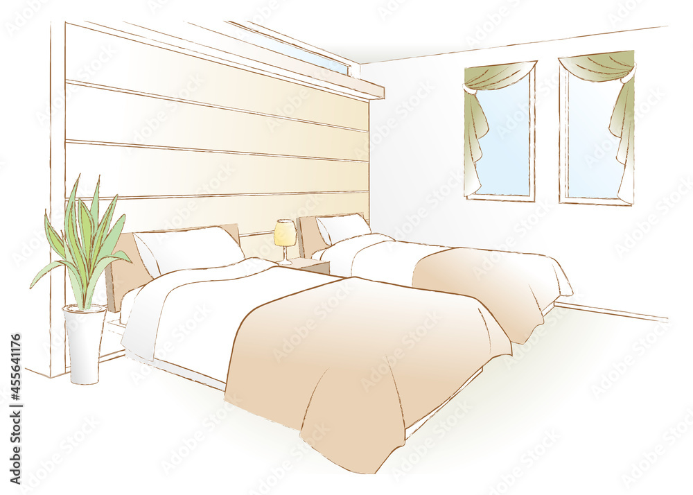 寝室のベクターイラスト Stock Vector Adobe Stock