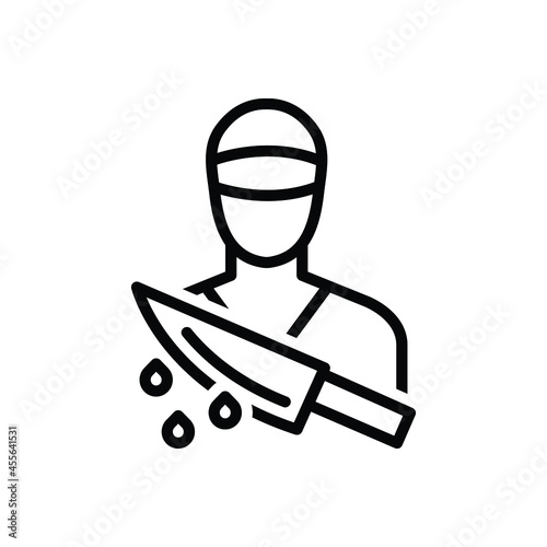 Black line icon for killer