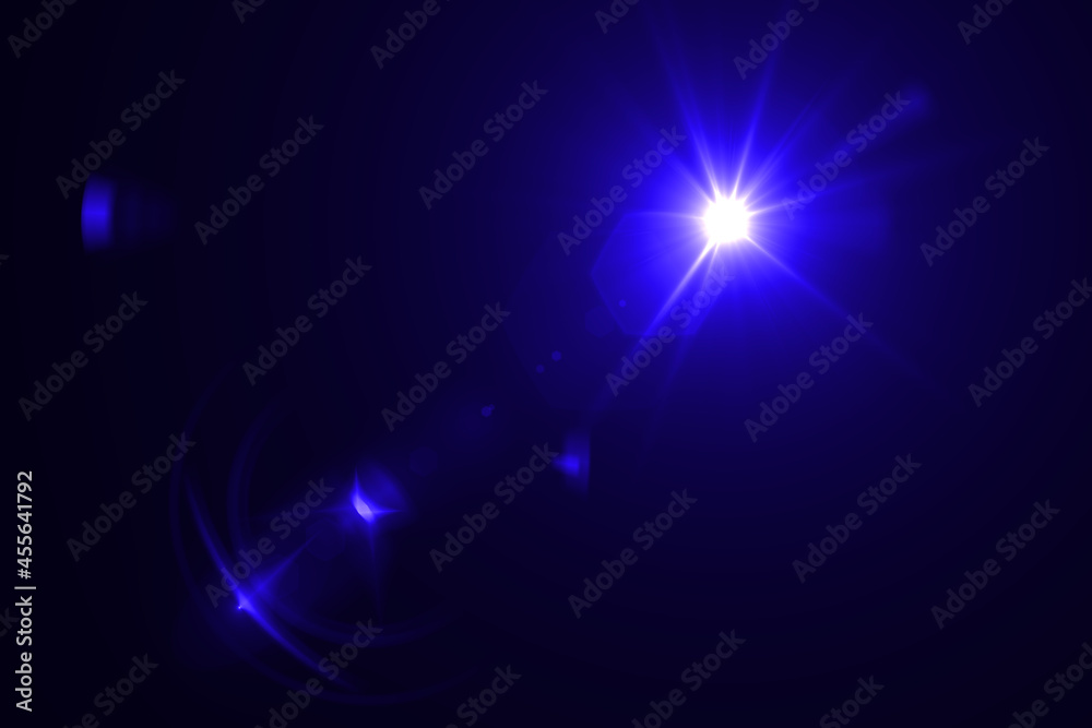 Beautiful optical lens flare effect and bokeh on black blackground Beautiful optical lens flare effect and bokeh on black blackground