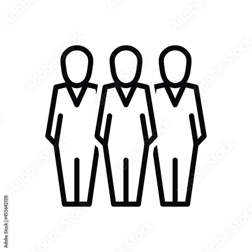 Black line icon for males
