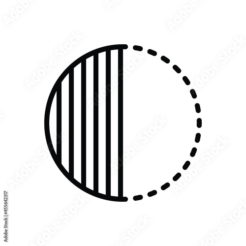 Black line icon for partial