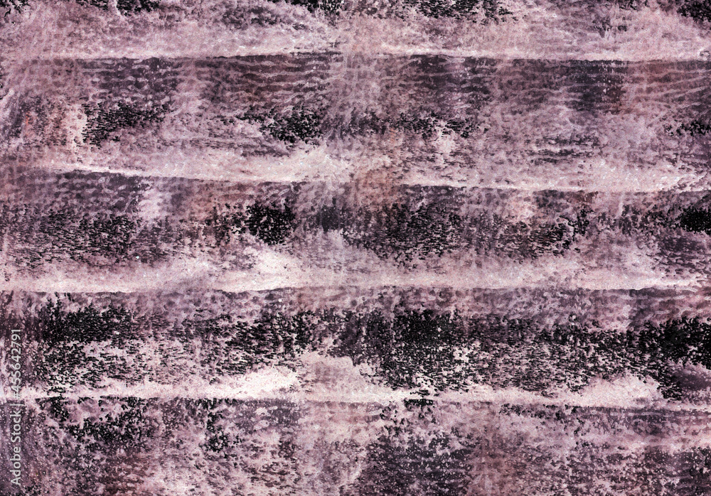 Fototapeta premium Simple abstract dusty pink watercolor, graphite background. Hand-painted striped texture, splashes, drops, paint smears. Best for background, wallpaper, cover, poster and packaging, wrapping.
