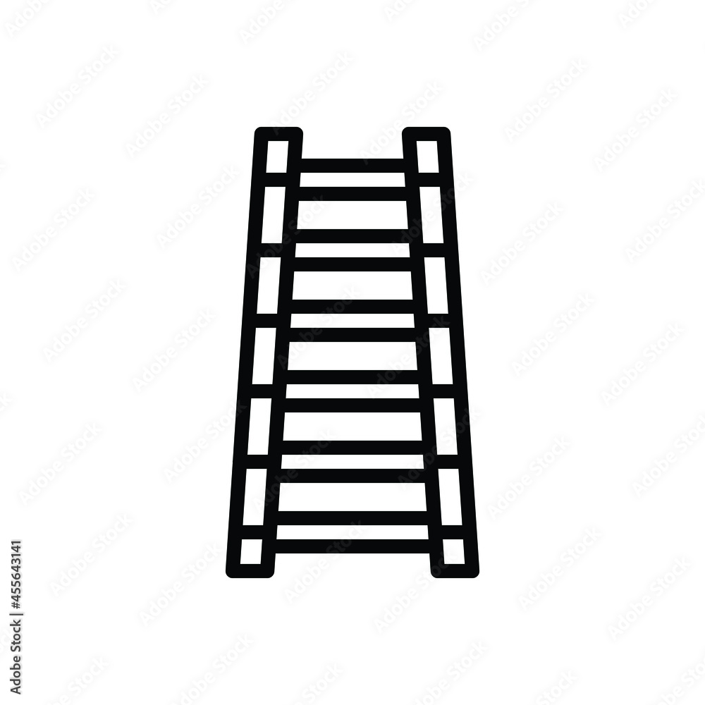 Black line icon for ladder