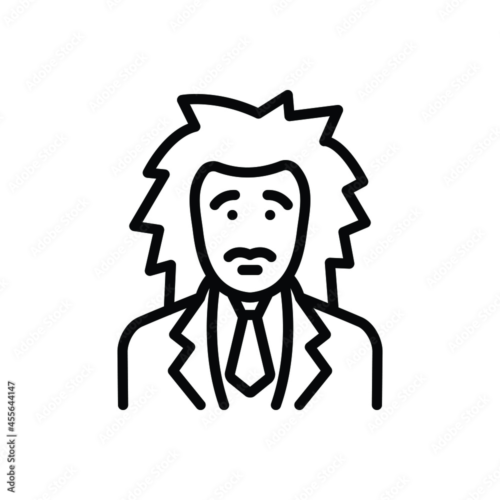 Black line icon for albert