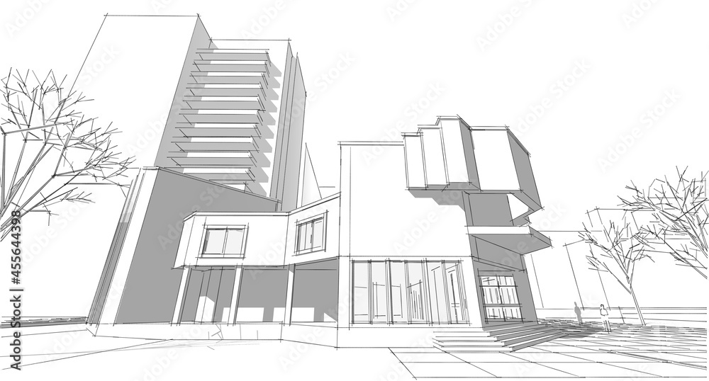 Architecture Line Art Building Sketch PNG 1024x846px Architecture  Artwork Black And White Building Drawing Download Free