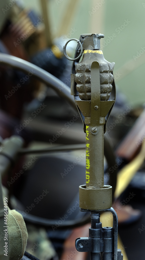 The M7 grenade launcher, formally rifle grenade launcher, M7, was a 22