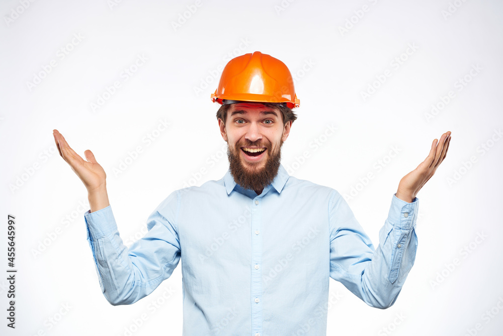 male engineer documents in hand and drawings Studio hand gesture male engineer documents in hand and drawings Studio hand gesture