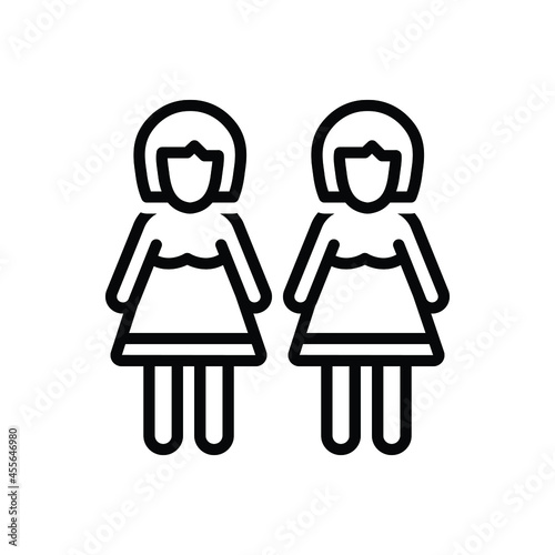 Black line icon for daughters