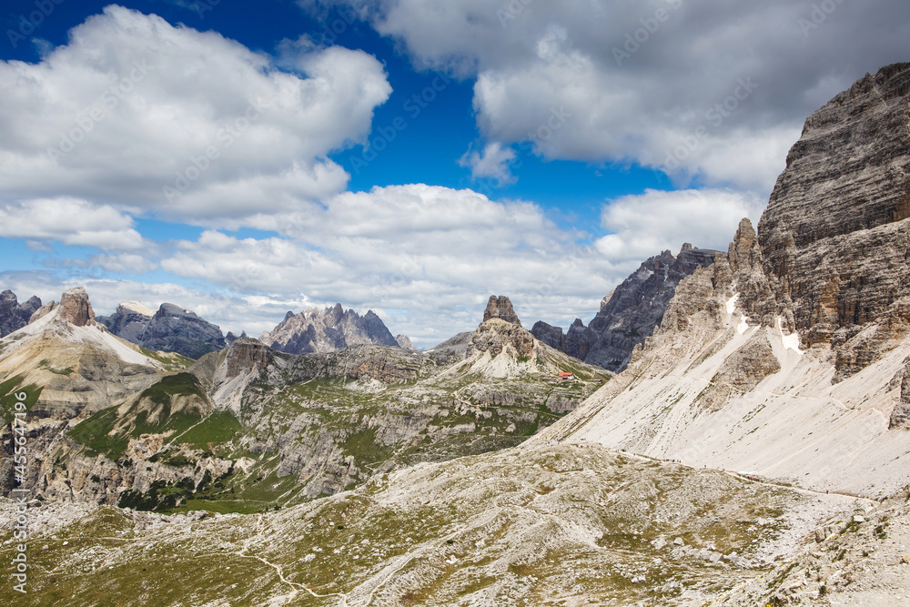 National Nature Park Tre Cime In the Dolomites Alps. Beautiful nature of Italy