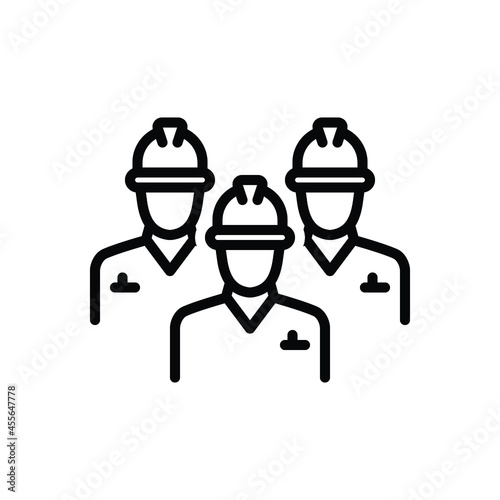 Black line icon for engineers