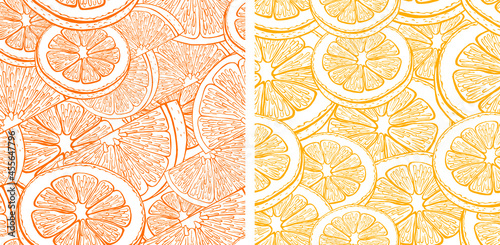 Citrus patterns. Eps vector illustration