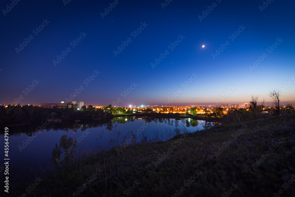 night view of the river