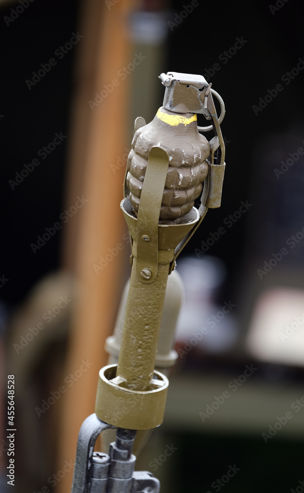 The M7 grenade launcher, formally rifle grenade launcher, M7, was a 22