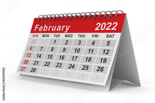 2022 year. Calendar for Feb...