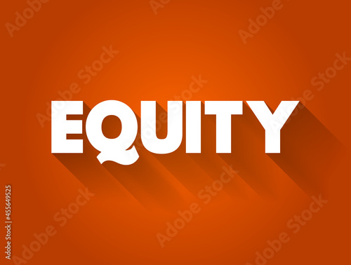Equity text quote, concept background