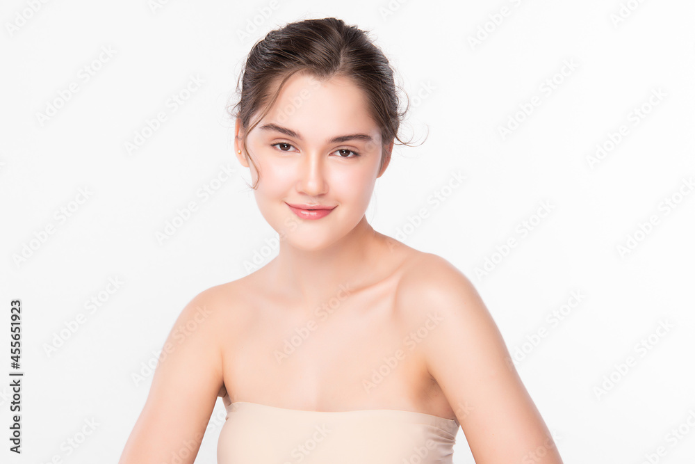 Beautiful young asian woman with clean fresh skin on white background, Face care, Facial treatment, Cosmetology, beauty and spa, Asian women portrait. Beautiful young asian woman with clean fresh skin on white background, Face care, Facial treatment, Cosmetology, beauty and spa, Asian women portrait.