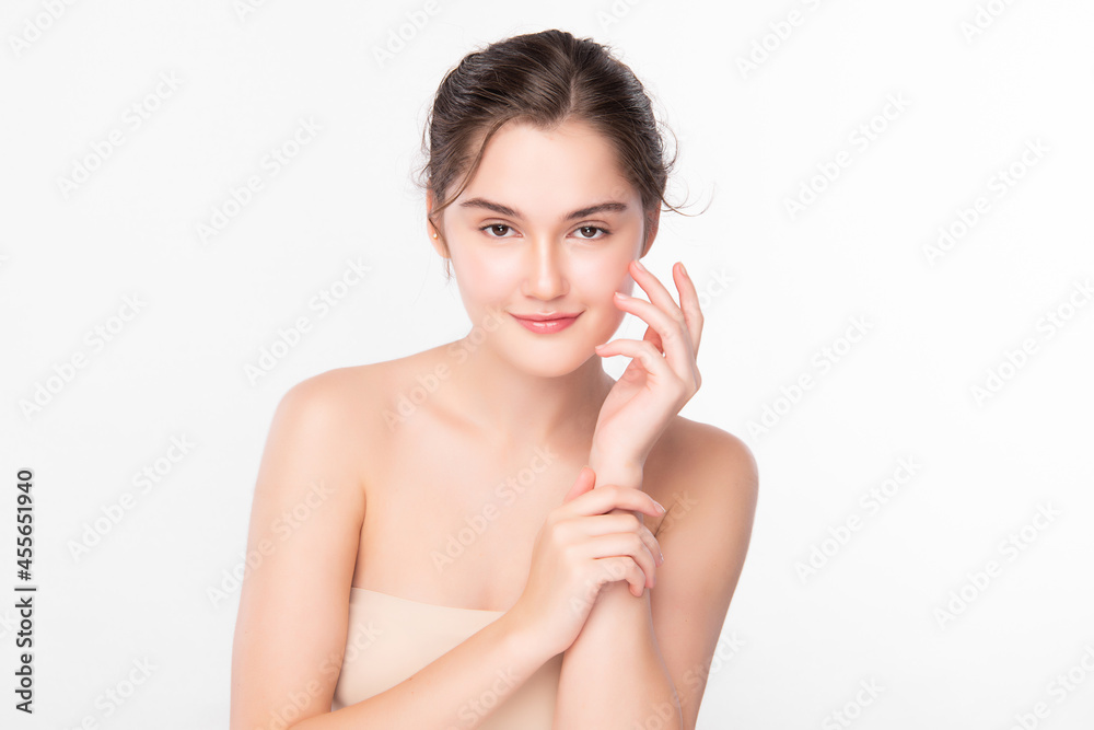 Beautiful young asian woman with clean fresh skin on white background, Face care, Facial treatment, Cosmetology, beauty and spa, Asian women portrait. Beautiful young asian woman with clean fresh skin on white background, Face care, Facial treatment, Cosmetology, beauty and spa, Asian women portrait.