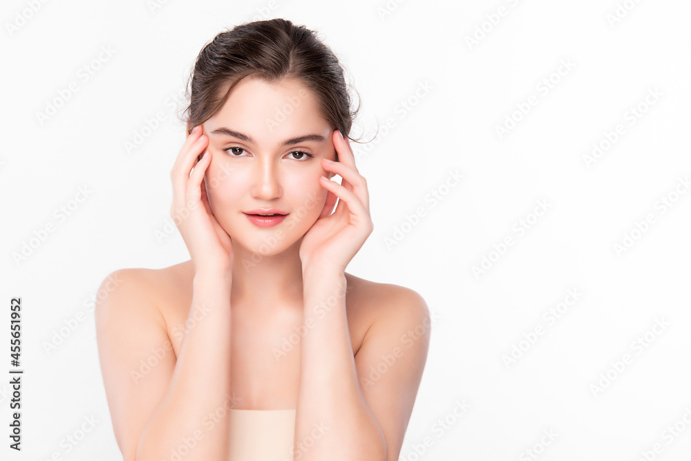 Beautiful young asian woman with clean fresh skin on white background, Face care, Facial treatment, Cosmetology, beauty and spa, Asian women portrait. Beautiful young asian woman with clean fresh skin on white background, Face care, Facial treatment, Cosmetology, beauty and spa, Asian women portrait.