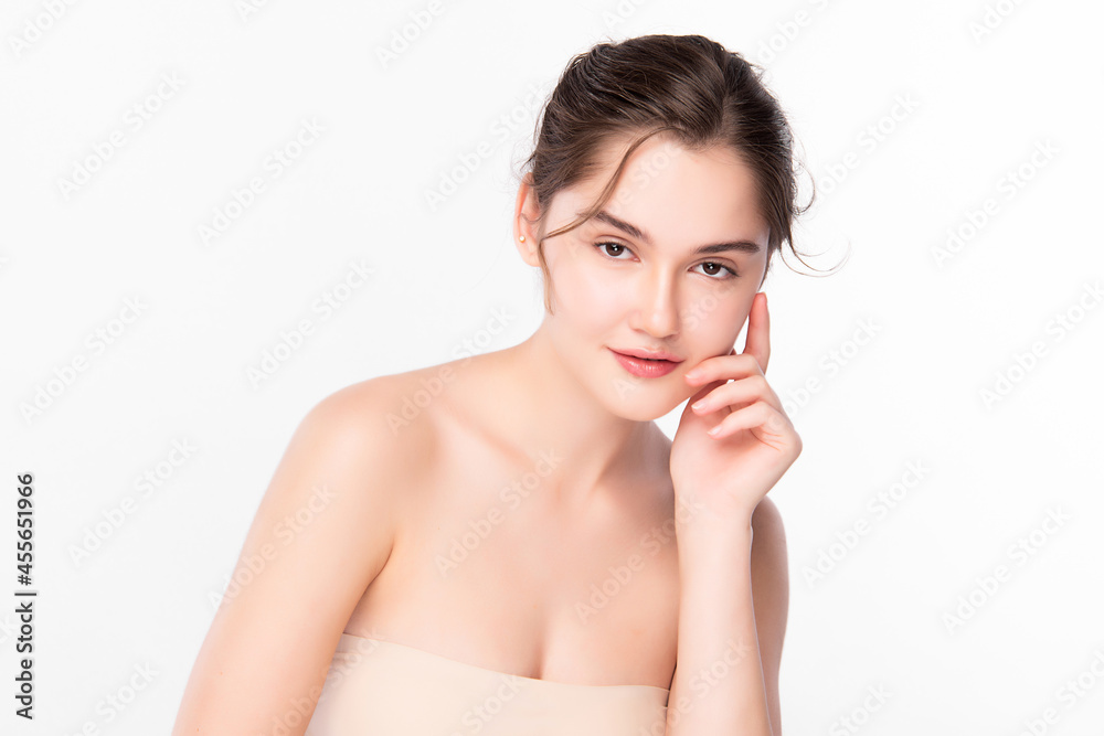 Beautiful young asian woman with clean fresh skin on white background, Face care, Facial treatment, Cosmetology, beauty and spa, Asian women portrait. Beautiful young asian woman with clean fresh skin on white background, Face care, Facial treatment, Cosmetology, beauty and spa, Asian women portrait.