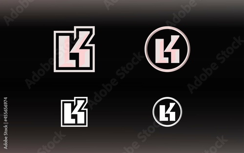 Initials LK logo with a bright color is suitable for E sports teams and others