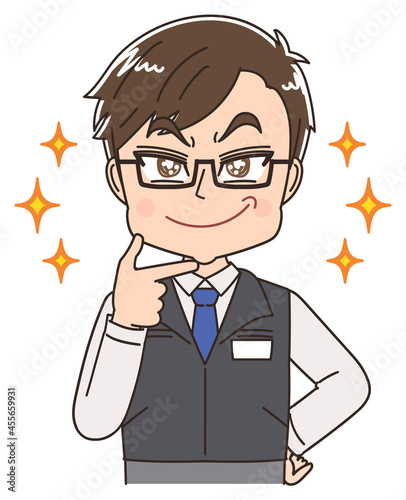 電機屋・家電量販店の店員の男性