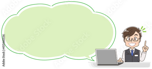 電機屋・家電量販店の店員の男性