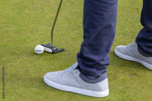 Russia. Saint-Petersburg. Equipment for the sports game of golf. Strawberry Fields Golf Club.