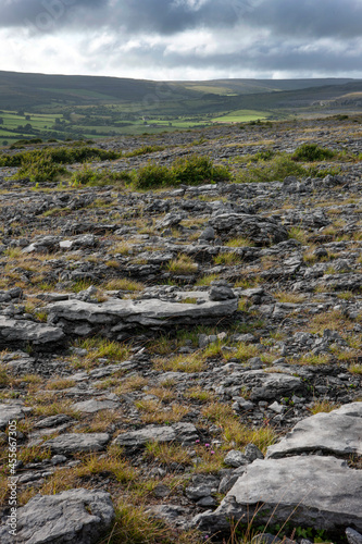 The Burren. Karst landscape Ireland. Rocks. County Clare in the southwest of Ireland