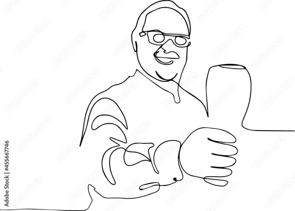 Happy mature man cheering with a glass of beer Happy mature man cheering with a glass of beer