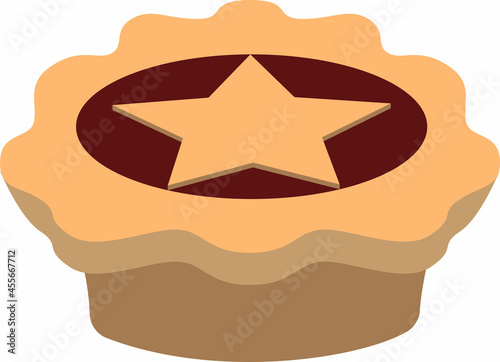 Mince pie isolated