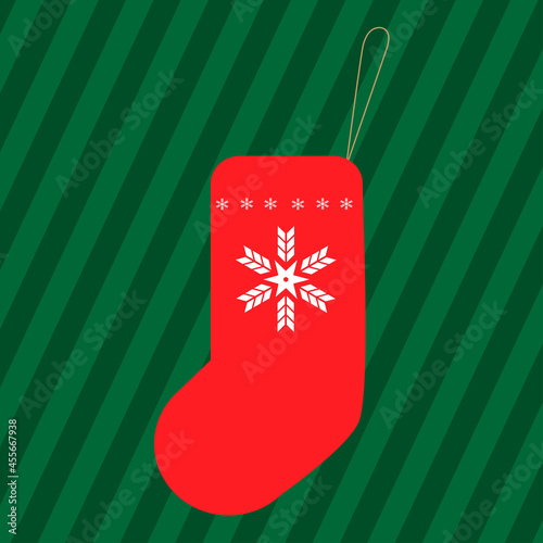 Red Christmas stocking isolated